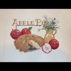 Apple Pie Cross Stitch Art
